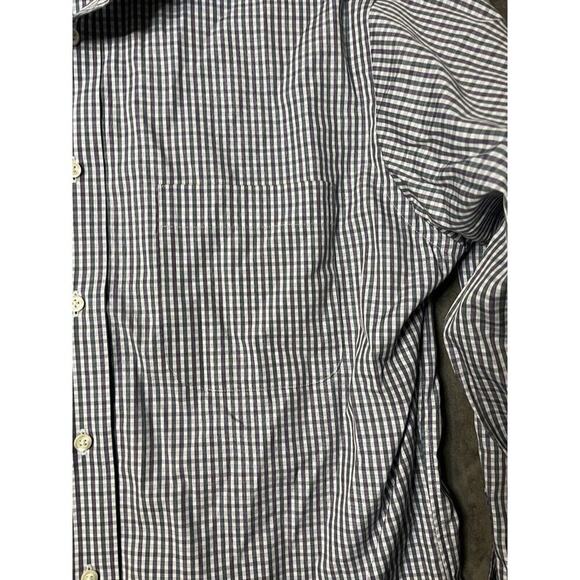 Jos A Bank Shirt 15.5 33 Men’s Purple Green Check French Cuff Tailored Fit - Picture 4 of 7